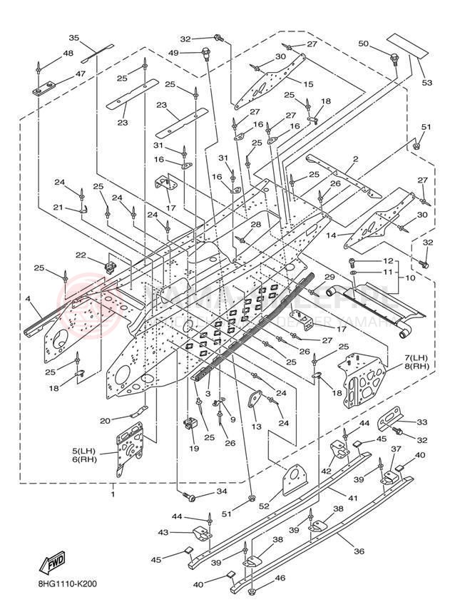 Schemat "rama" do Yamaha APEX RX10PDW/RX10PDB