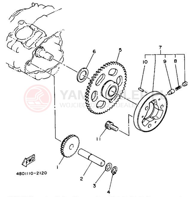 Schemat "rozrusznik" do Yamaha YFB250E_MN