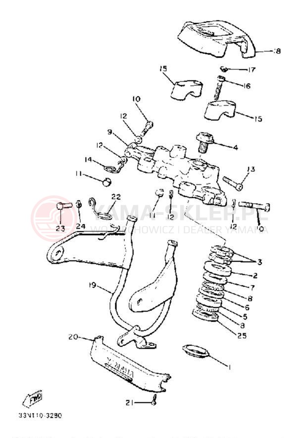 Schemat "Półki zawieszenia" do Yamaha XJ750MK
