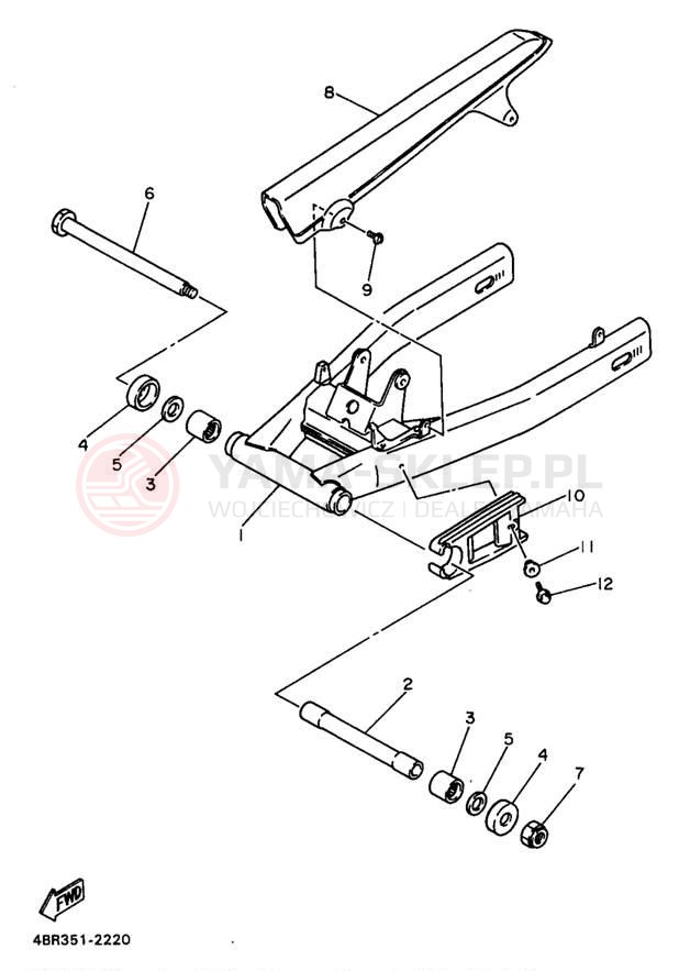 Schemat "wahacz" do Yamaha SECA II XJ600SJ/XJ600SJC