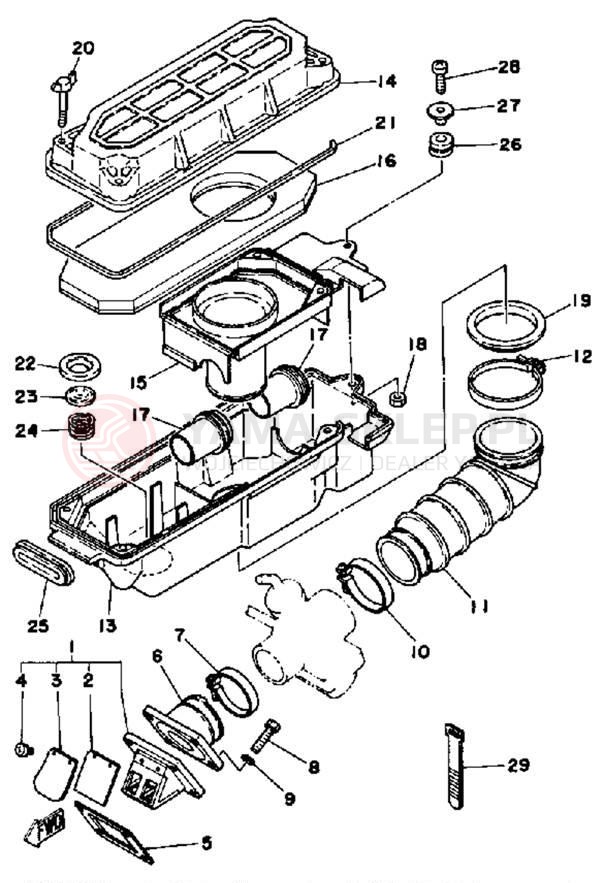 Schemat "Układ wtryskowy" do Yamaha YT125H