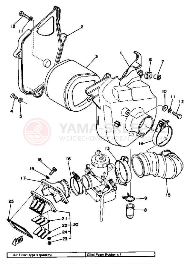 Schemat "Wtrysk paliwa" do Yamaha YZ400E