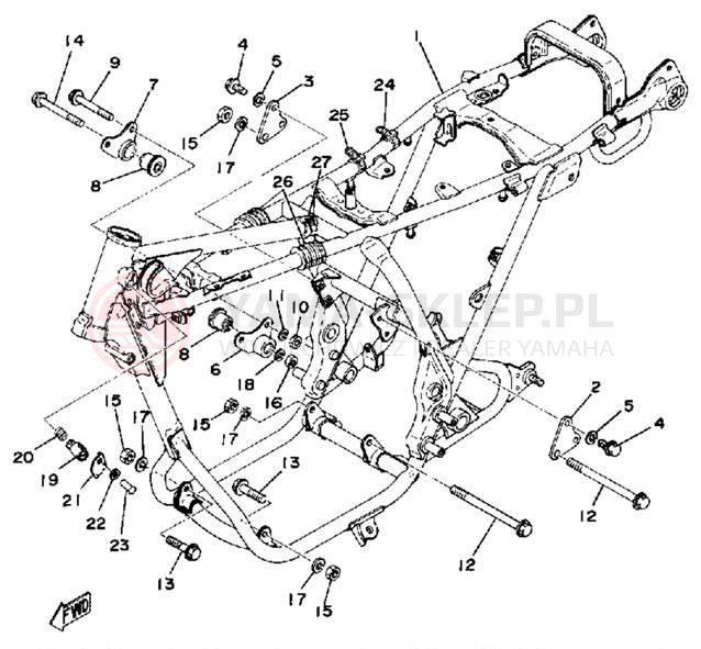 Schemat "rama" do Yamaha XS400D