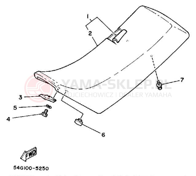 Schemat "siedzenie" do Yamaha BW200N