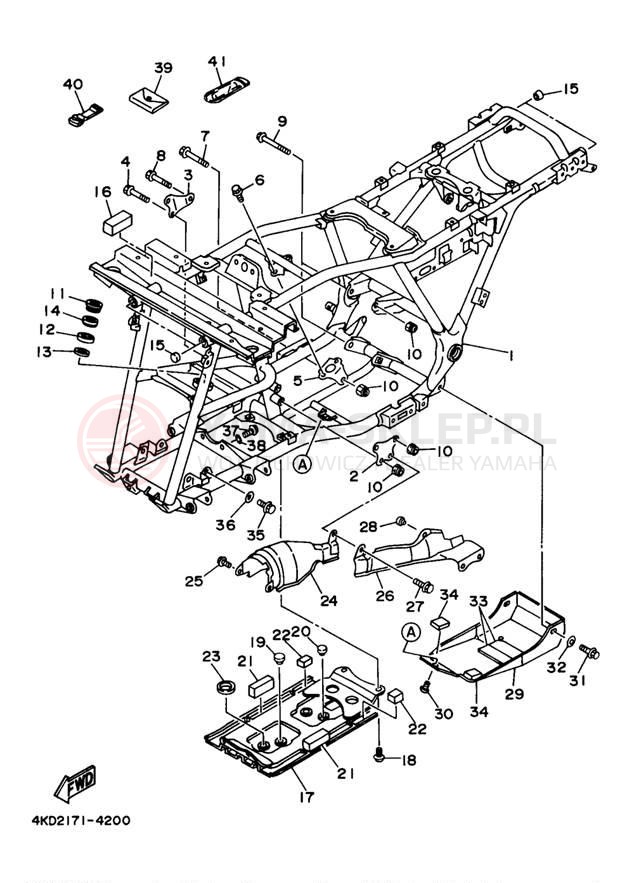 Schemat "rama" do Yamaha TIMBERWOLF 4WD YFB250FWJ