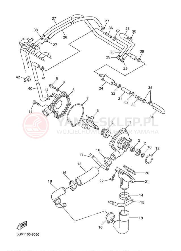 Schemat "Pompa wody" do Yamaha R6 YZFR6M/YZFR6MC