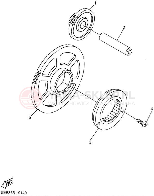 Schemat "rozrusznik" do Yamaha YZFR6 YZFR6NC/YZFR6N