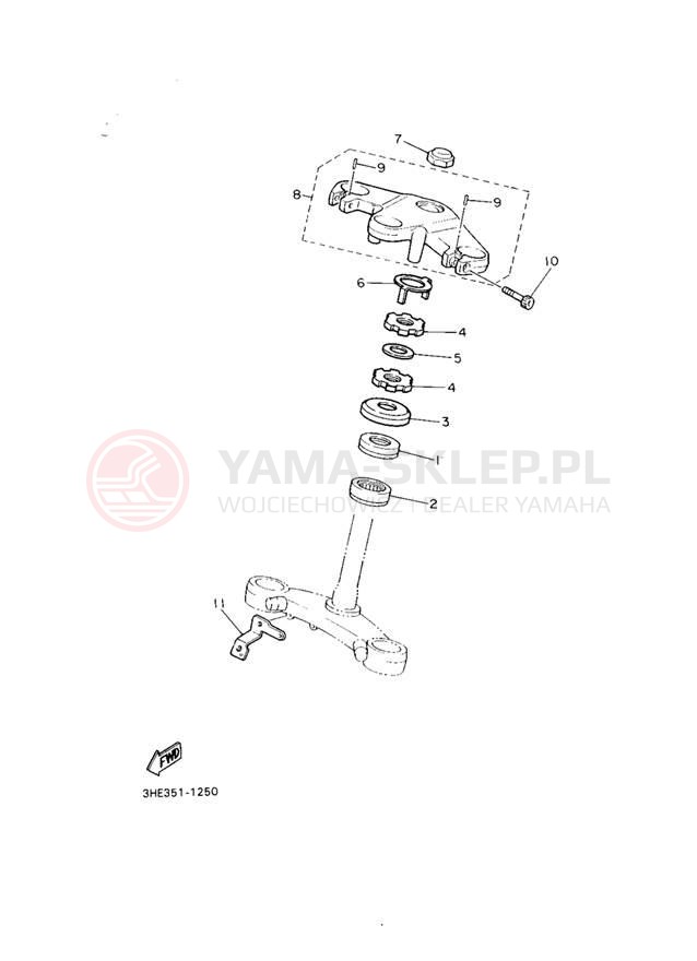 Schemat "Półki zawieszenia" do Yamaha FZR600RE