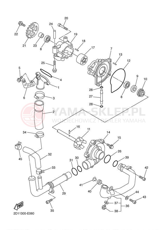 Schemat "Pompa wody" do Yamaha FZ1 FZS10W/FZS10WC