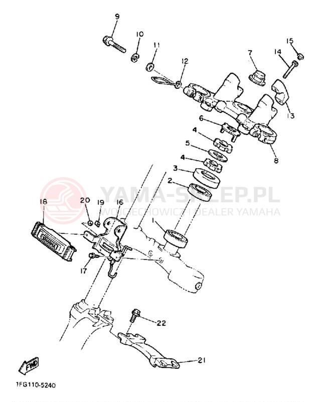 Schemat "Półki zawieszenia" do Yamaha MAXIM XJ700S/XJ700SC