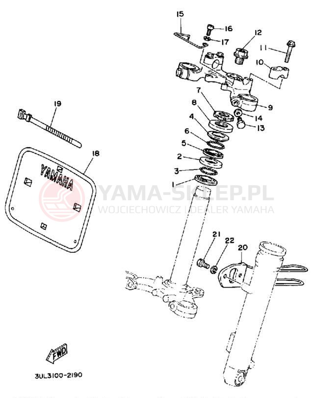 Schemat "Półki zawieszenia" do Yamaha RT100D