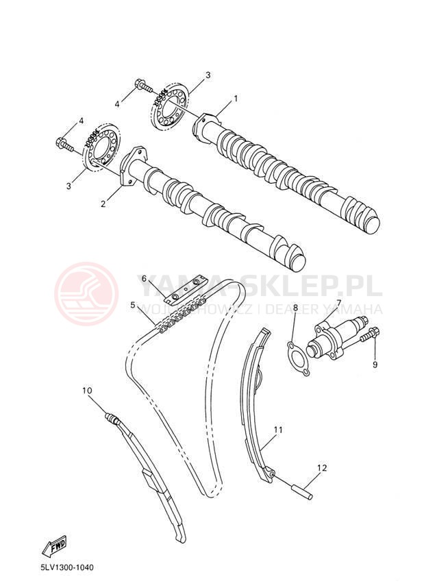 Schemat "Rozrząd - łańcuszek" do Yamaha FZ1 FZS1000P/FZS1000PC