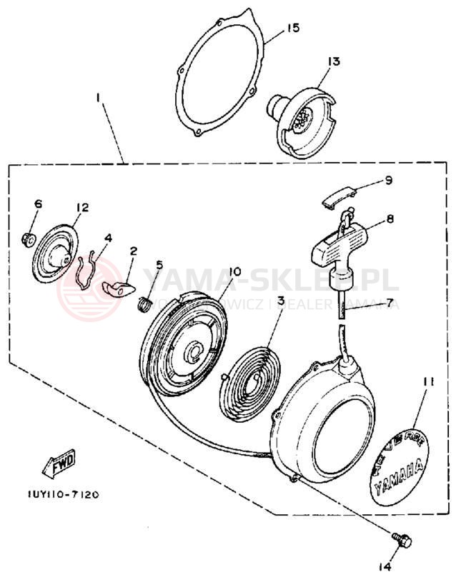Schemat "starter" do Yamaha MOTO-4 YFM350ERA