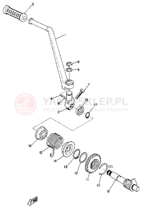 Schemat "kopniak" do Yamaha RD200A