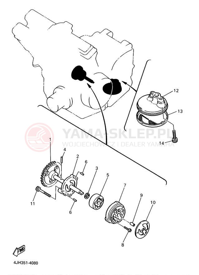 Schemat "Pompa olejowa" do Yamaha YZF600R YZF600RW/YZF600RWC