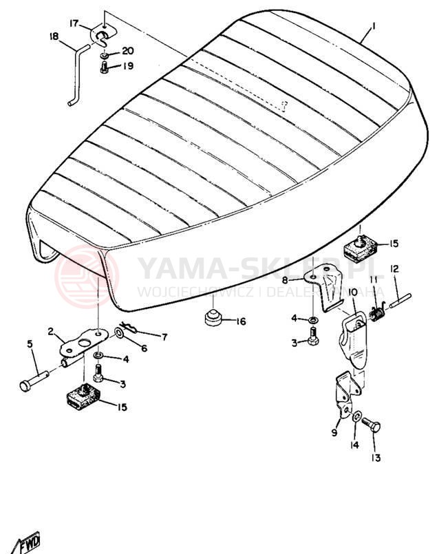 Schemat "siedzenie" do Yamaha DT1E/DT1MX