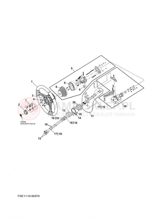 Schemat "Półki zawieszenia" do Yamaha SX192 RM1800DN/RM1800CN