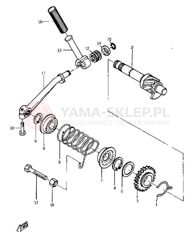 Schemat "kopniak" do Yamaha YG5S