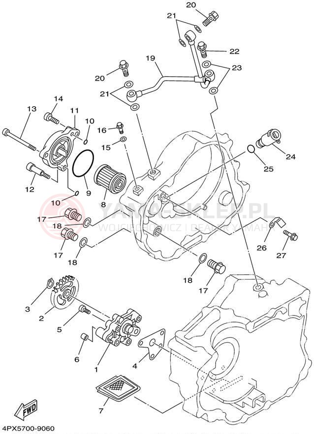 Schemat "Pompa olejowa" do Yamaha TTR250 TTR250LC/TTR250L