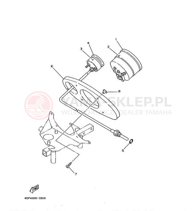 Schemat "licznik" do Yamaha TZ250L