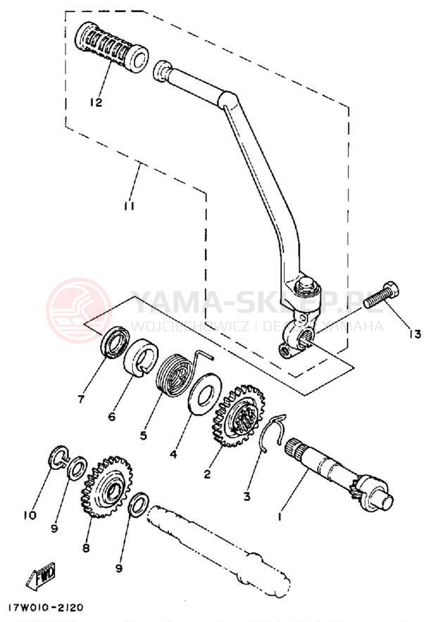 Schemat "rozrusznik" do Yamaha ENDURO DT50W/DT50LC