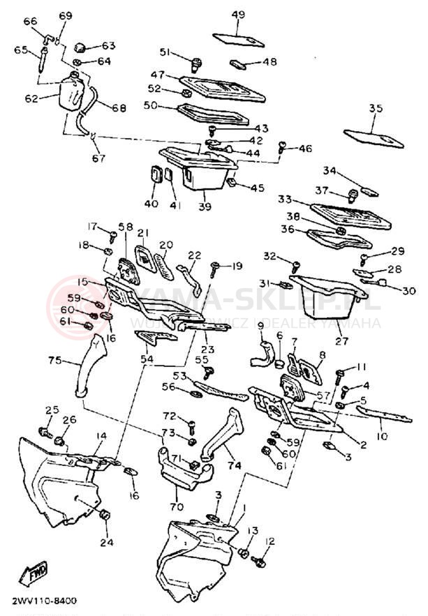 Schemat "elementy nadwozia" do Yamaha XVZ13U/XVZ13UC