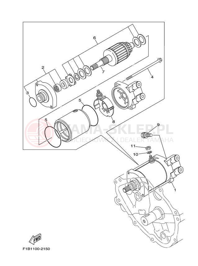 Schemat "rozrusznik" do Yamaha SX230 SRT1000AD