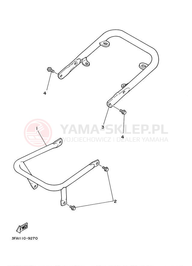 Schemat "osłona / stelaż" do Yamaha BREEZE YFA1M/YFA1MC