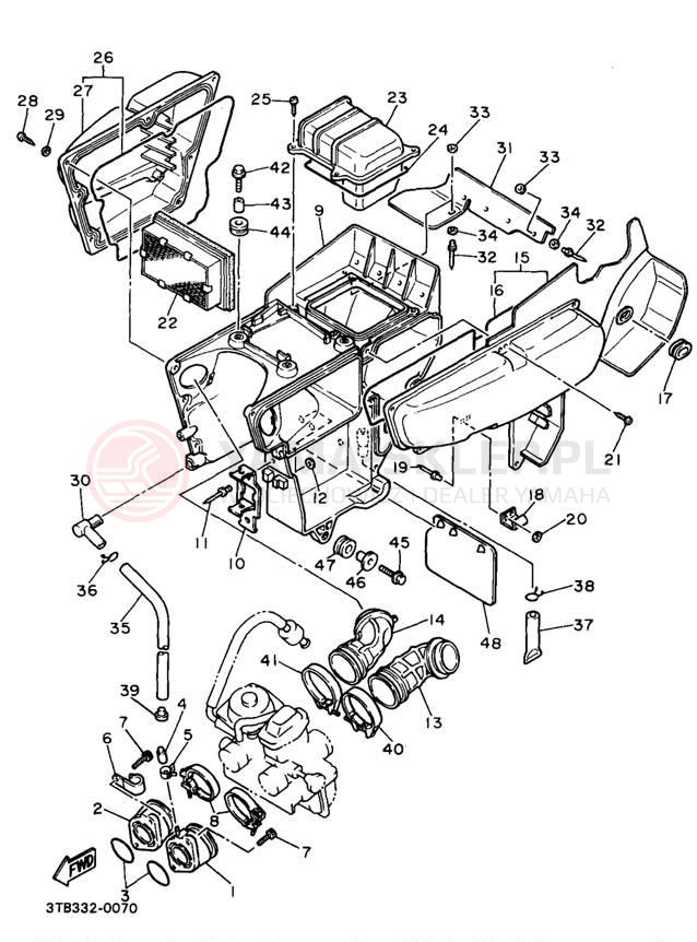 Schemat "Wtrysk paliwa" do Yamaha XT600EAC/XT600EA