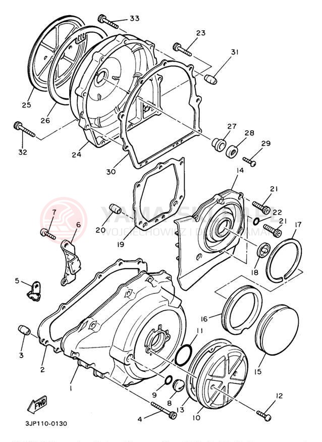 Schemat "Pokrywa silnika" do Yamaha V-MAX 1200 VMX12KC/VMX12K