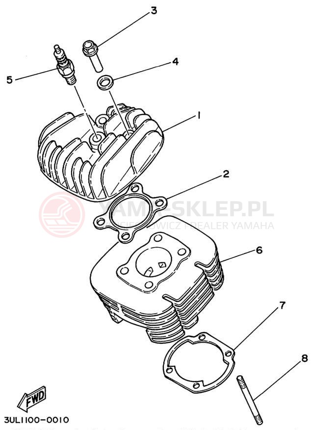 Schemat "głowica" do Yamaha RT100L
