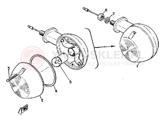 Schemat "kierunkowskazy" do Yamaha YAS1C