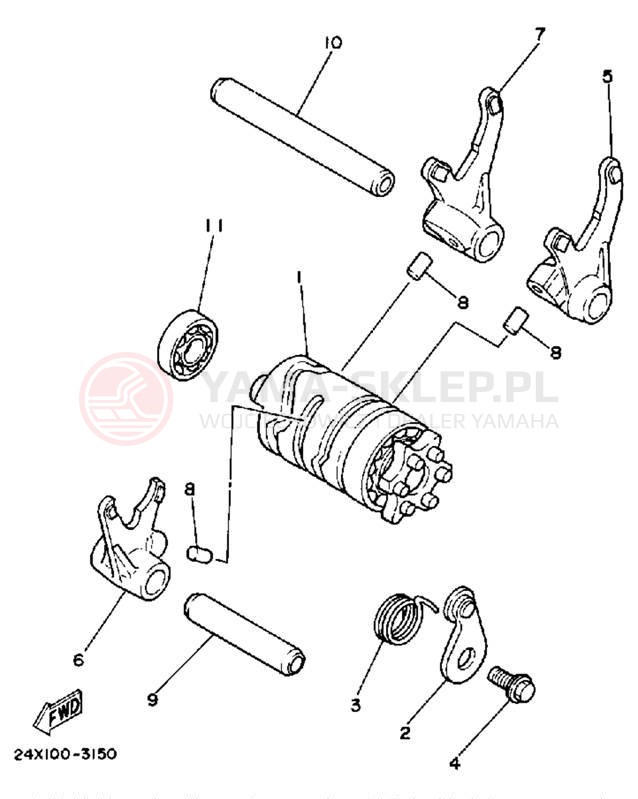 Schemat "Wodziki, automat" do Yamaha IT200L