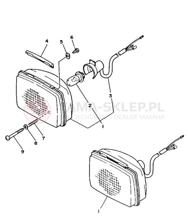 Schemat "Lampa przód" do Yamaha BIG BEAR 4WD YFM350FWB