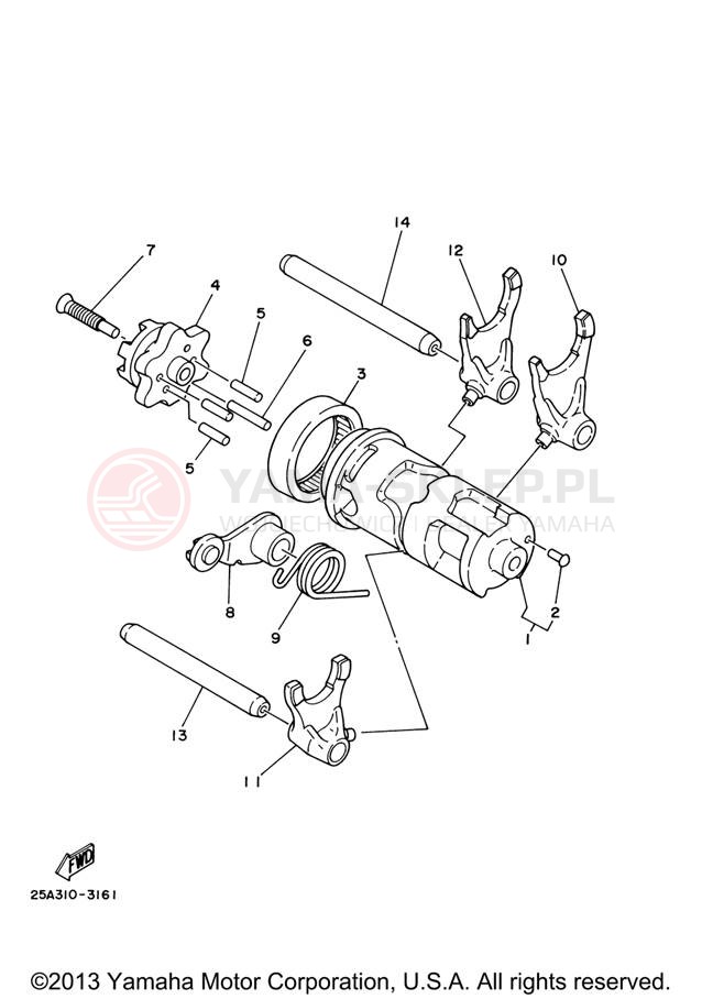 Schemat "Wodziki, automat" do Yamaha TT-R230 TTR230V