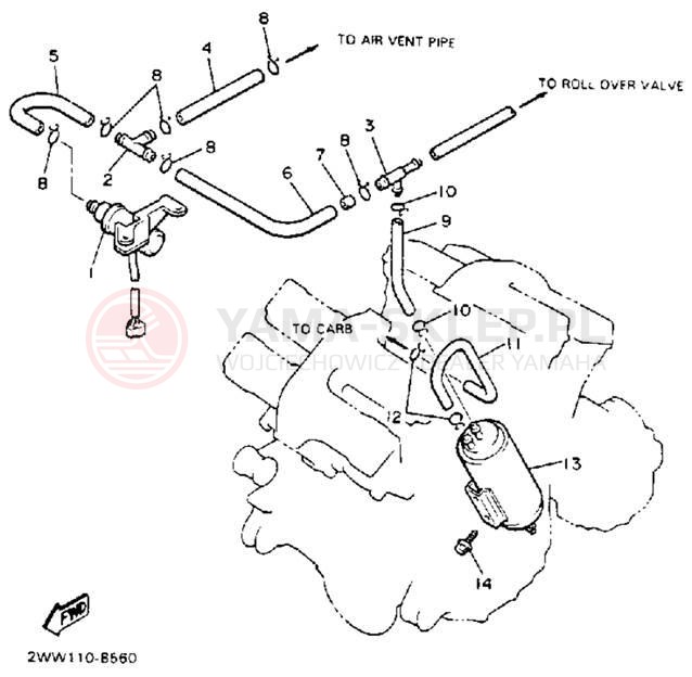 Schemat "Pompa paliwa" do Yamaha XVZ13DEC/XVZ13DE