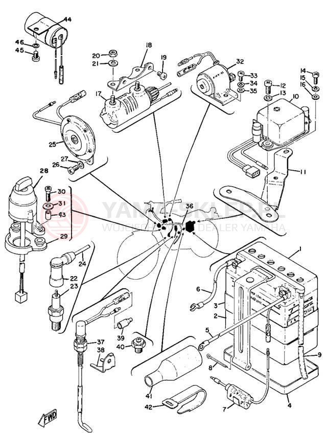 Schemat "układ elektryczny" do Yamaha AT1C/CT1C/AT1MX