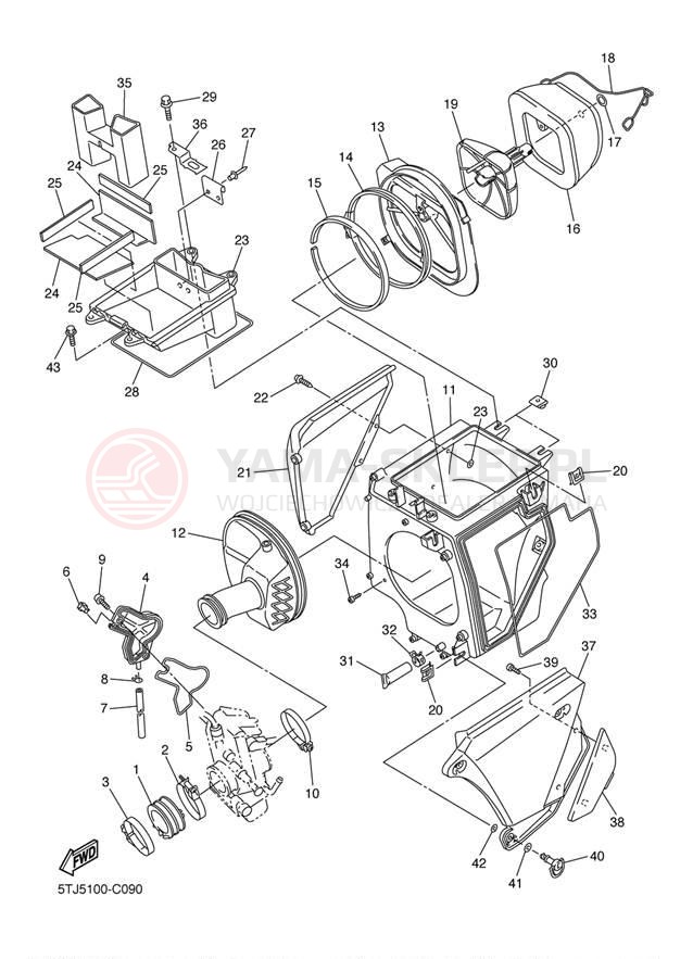 Schemat "Wtrysk paliwa" do Yamaha WR250F WR250FS