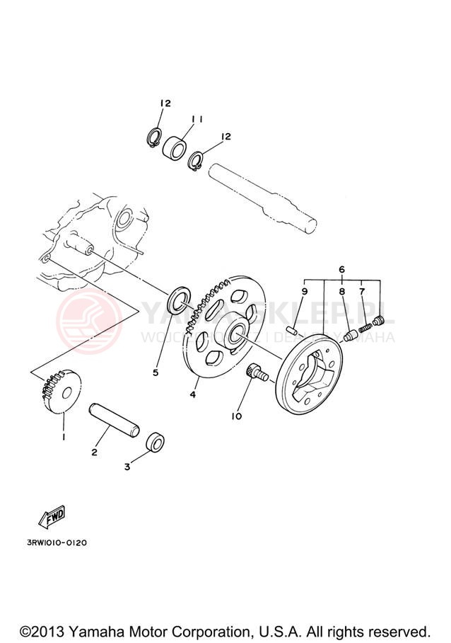Schemat "rozrusznik" do Yamaha XT225 XT225V/XT225VC
