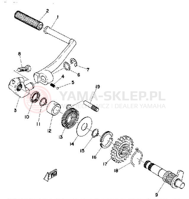 Schemat "kopniak" do Yamaha MX100A