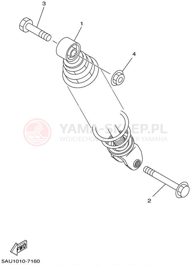 Schemat "zawieszenie tył" do Yamaha VINO YJ50RN