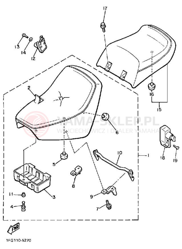 Schemat "siedzenie" do Yamaha MAXIM XJ700N/XJ700NC