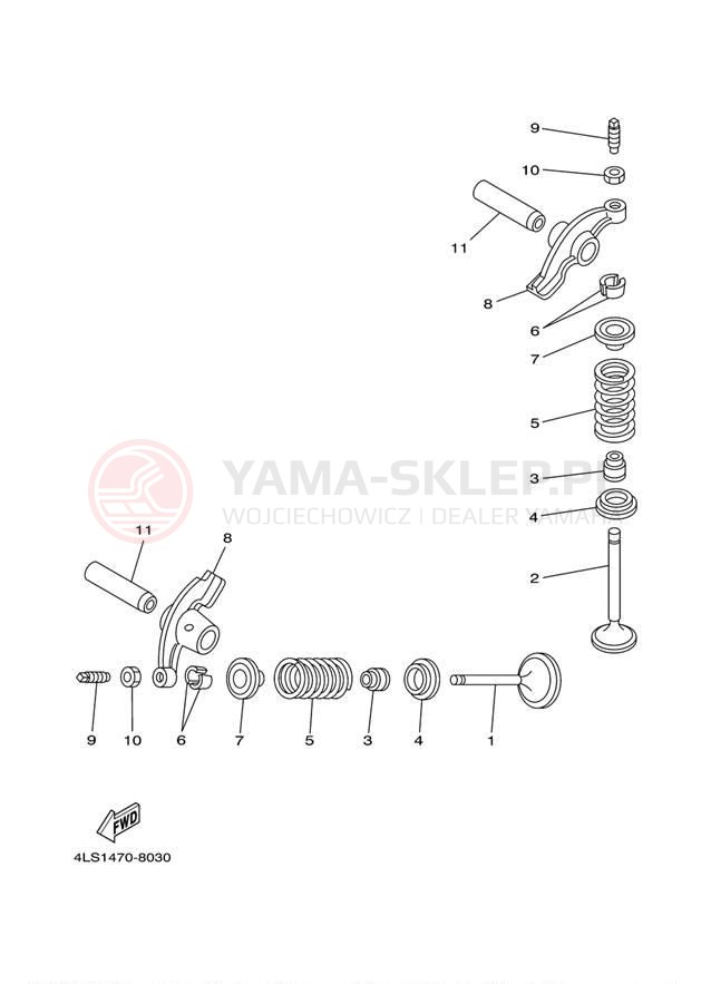 Schemat "zawory" do Yamaha TTR125E_LE TTR125LEY/TTR125EY