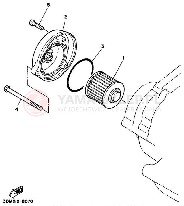 Schemat "Filtr oleju" do Yamaha VIRAGO 250 XV250G/XV250GC