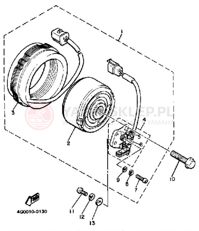 Schemat "prądnica" do Yamaha XJ550RK