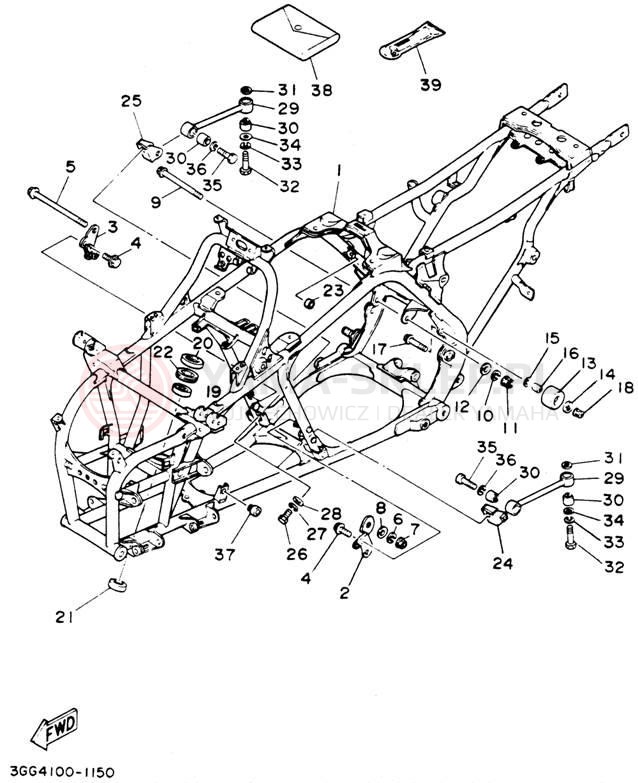 Schemat "rama" do Yamaha BANSHEE YFZ350F