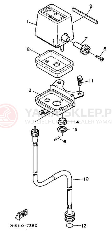 Schemat "licznik" do Yamaha BIG BEAR 4WD YFM350FWU