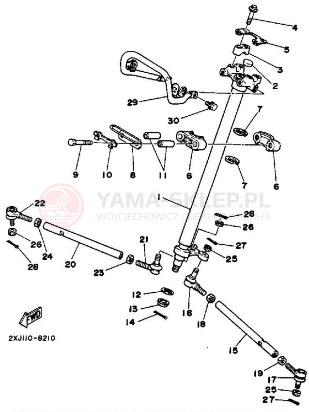 Schemat "Półki zawieszenia" do Yamaha BLASTER YFS200A