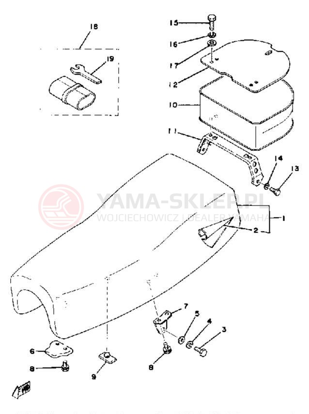 Schemat "siedzenie" do Yamaha IT175D
