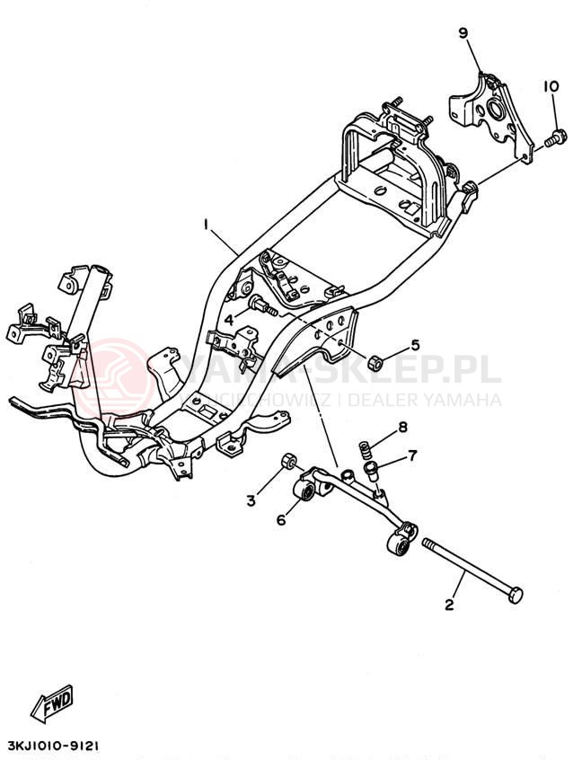 Schemat "rama" do Yamaha JOG CY50K